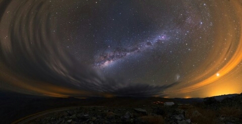cloudy night in Chile - meme