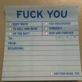 My sticky note....