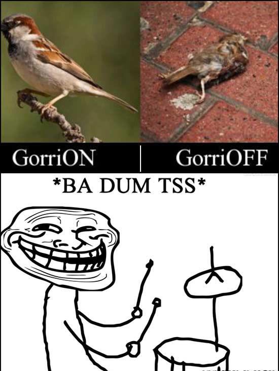 gorriON y gorriOFF - meme