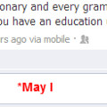 May I grammar your face?