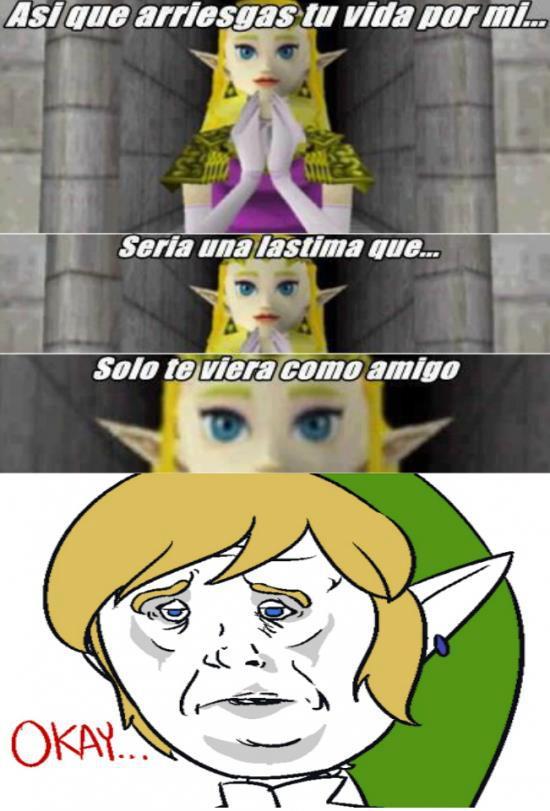 hasta Link sufre de la friend zone :'( - meme