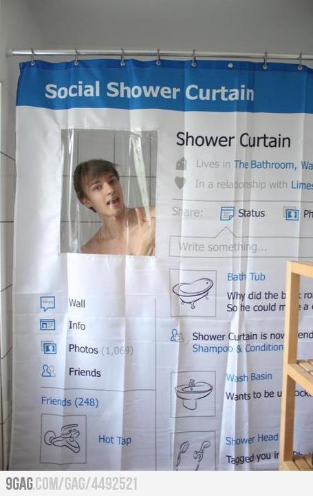 social shower curtain - meme
