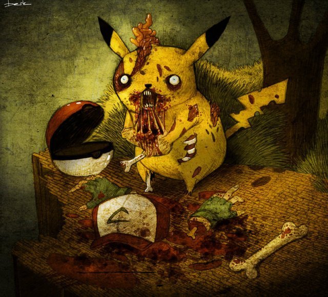 Pikachu version Walking Dead - meme
