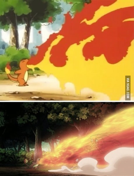 Now with HD fire! -- -- -- In Pokemon red/blue which did you choose? - meme
