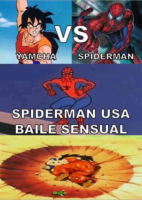 Yamcha vs. Spiderman - meme