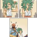 even medusa has hairstyling needs too