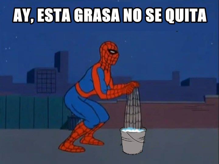 Spider-Man lavando - Meme by hugo_rosete :) Memedroid