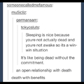 Death with benefits 