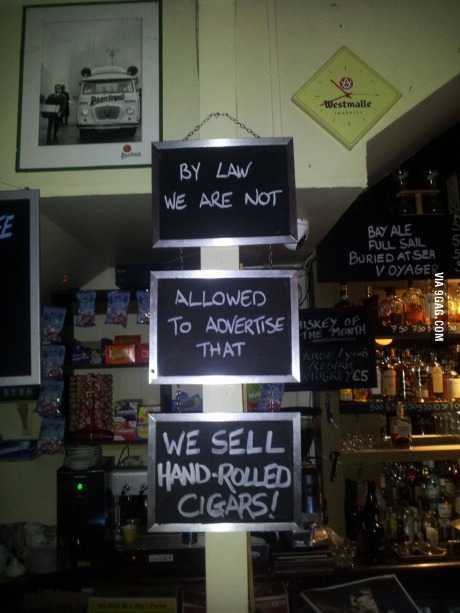 I saw this clever sign in a pub im Dublin,Ireland - meme
