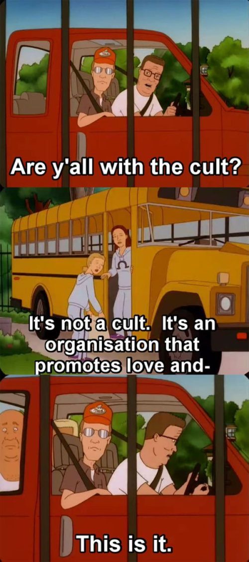 yep, it's a cult - meme