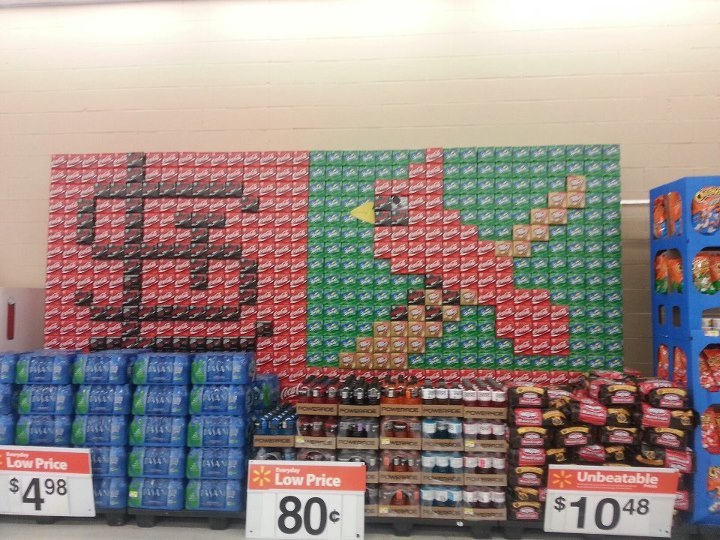 Wal-Mart knows how to stack soda o.O - meme