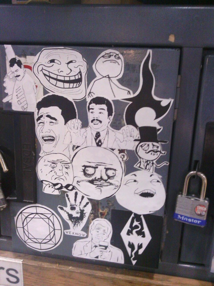 Decided to re-decorate our locker at work. - meme