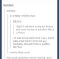 not being racist