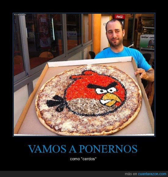 pizza angry bird - meme