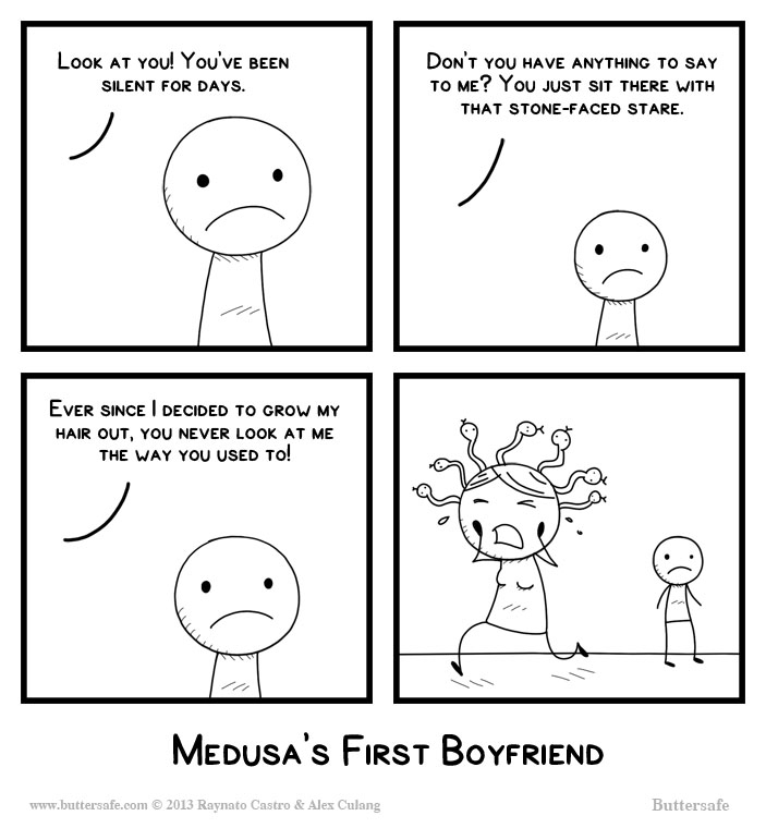 Medusa's first boyfriend  - meme