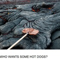 Barbecue on lava!