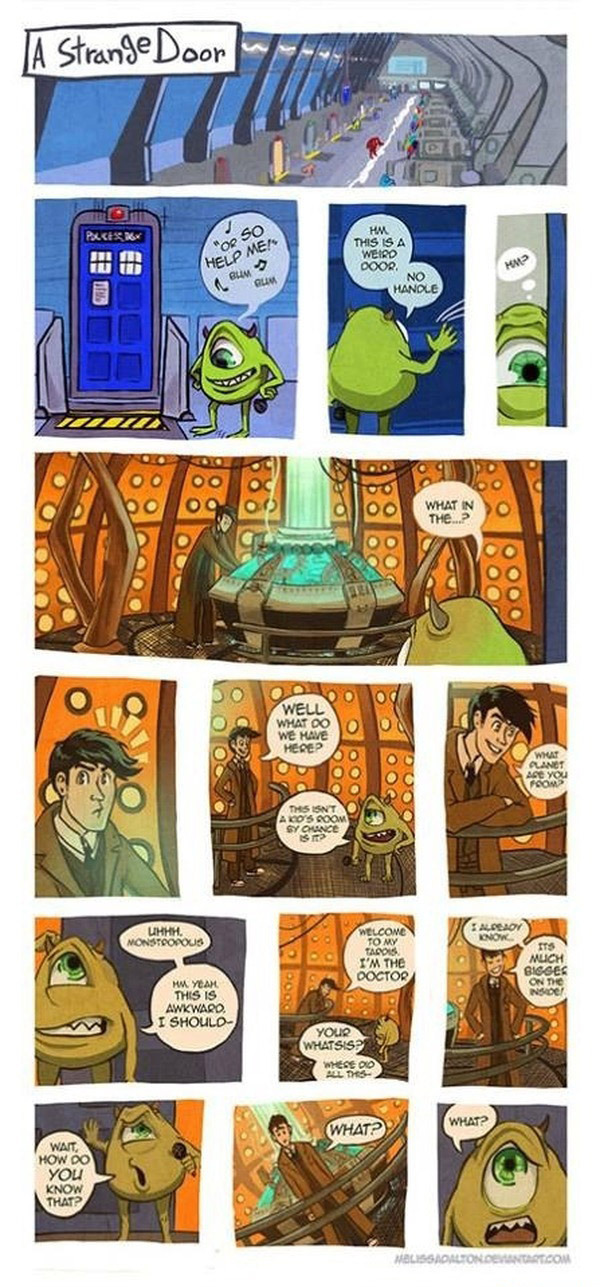 Doctor Who meets Monsters Inc. - meme