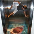 shark in elevator. .3D art