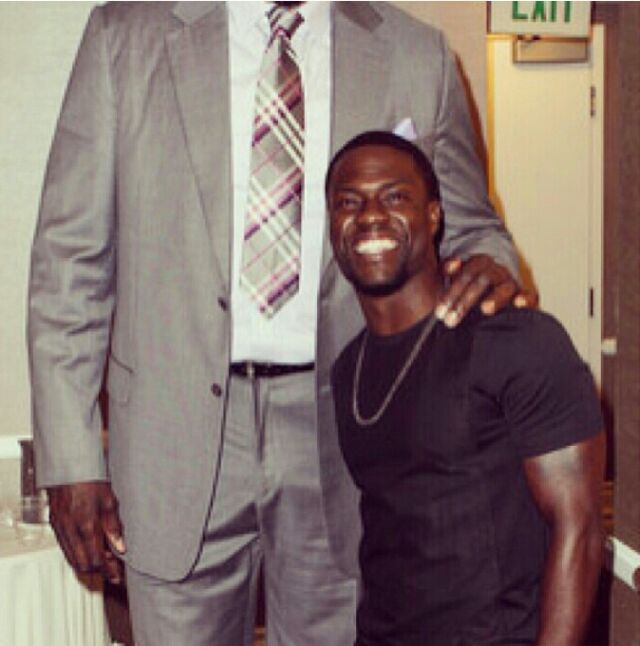 Kevin hart posted this picture of him with Shaq - meme