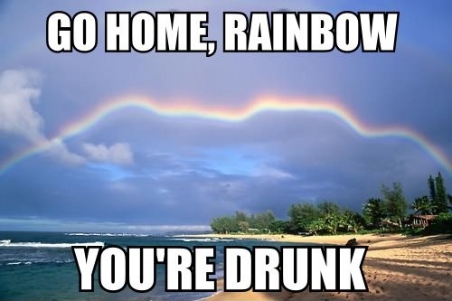 drunk rainbow - meme