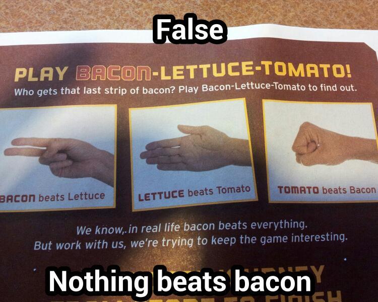 bacon beats all! - meme
