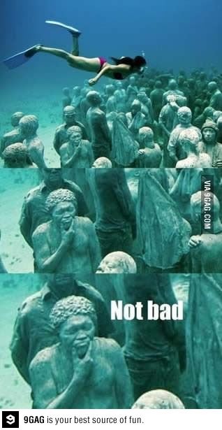 underwater statue - meme