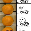 Keep watching an orange for 5 minutes