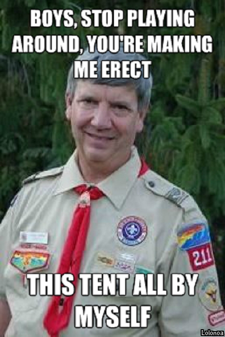 Creepy scout leader - meme