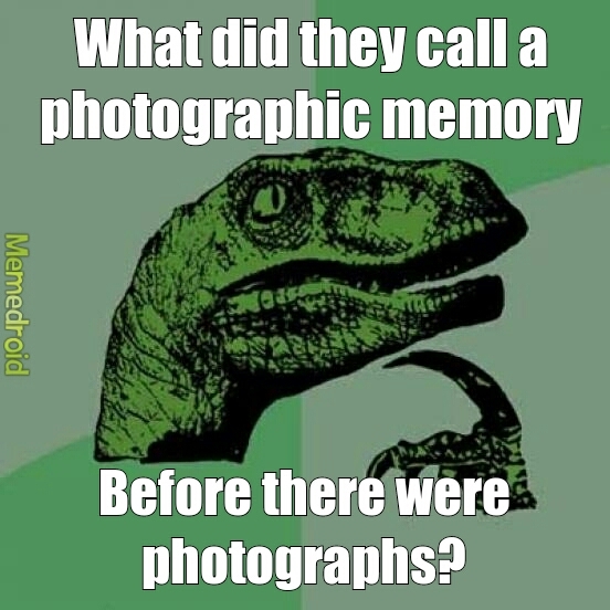 photographic memory - meme