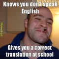 yes...he's now speaking another language