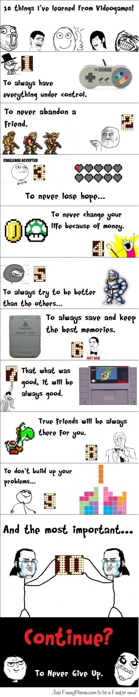 What video games taught me - meme