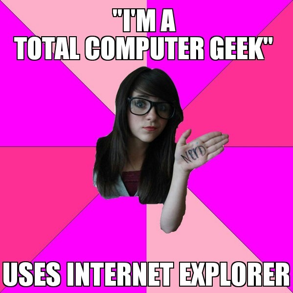 stupid nerd girl - meme