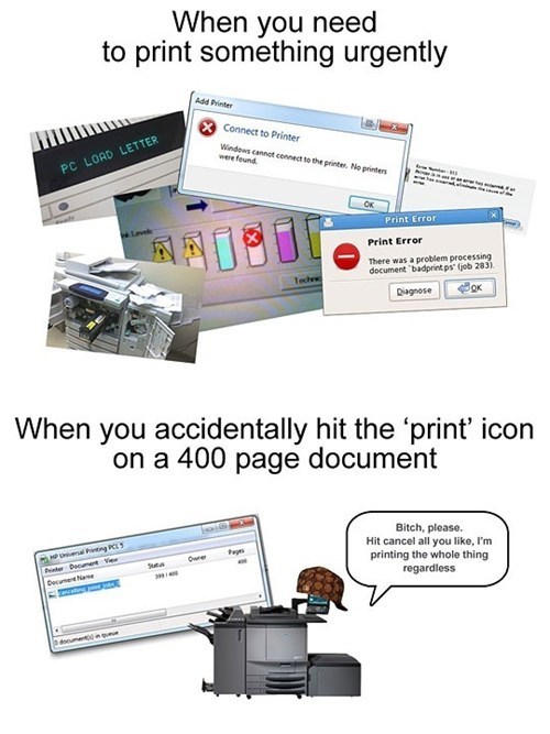 Scumbag printer.. - meme