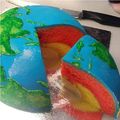 cake showing layers of the earth