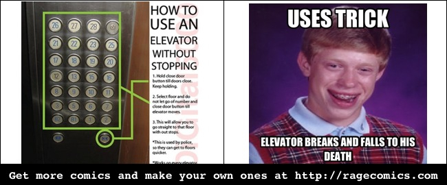 Fear of elevators - meme