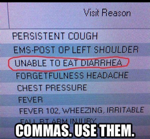 Comma makes a big difference - meme