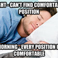 Comfortable positions