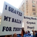 why would you shave your balls and then write what you did on a sign?