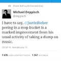 Michael Deppisch on Justin Bieber (Twitter is on finnish language)