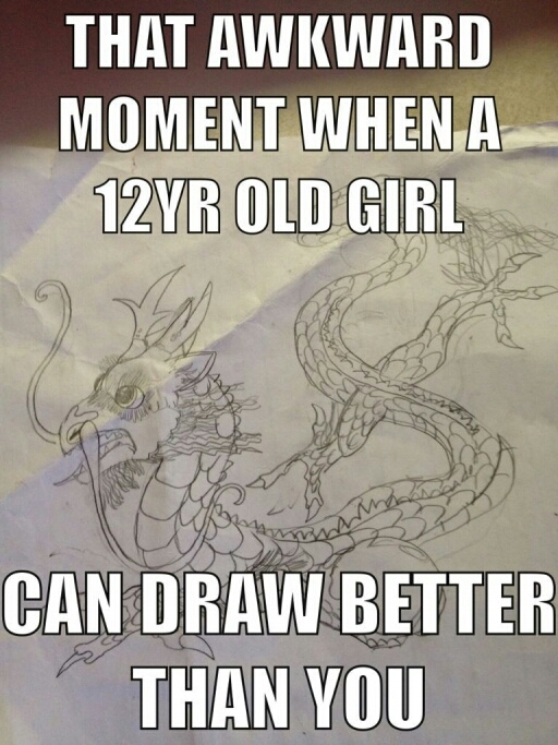 A 2 year old draws better than me - meme