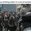Random guy drinking water...