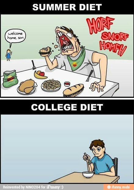 College diet - meme