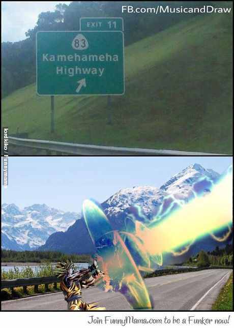 A road made from a kemehameha?? - meme