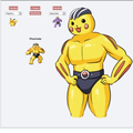 Pikachu's been going to the gym!