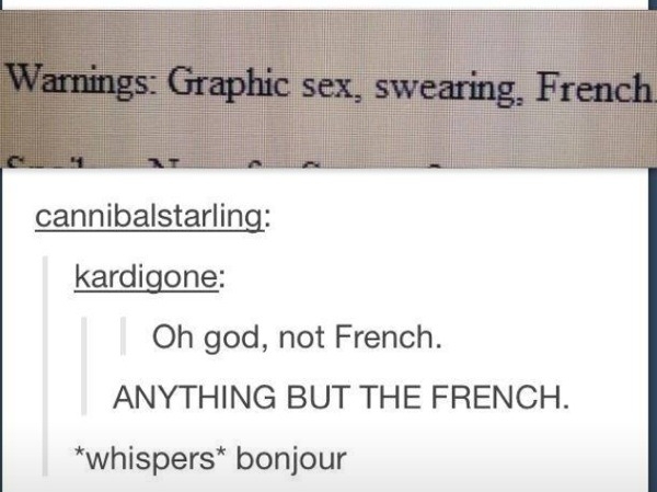 no not the French :<<< - meme