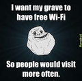 Grave with Wi-Fi