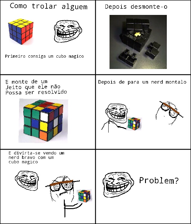 Trolando com o cubo - meme