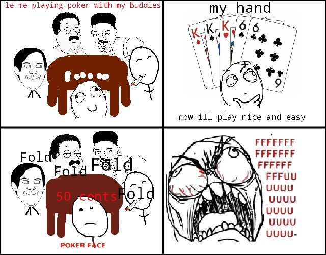 playing poker - meme