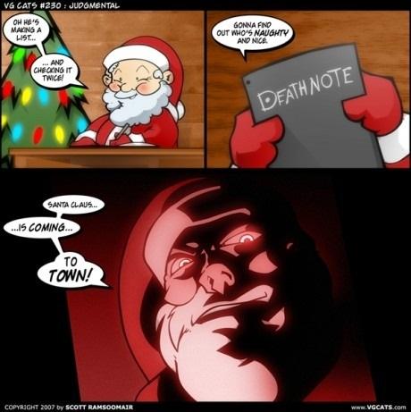 Santa death note - meme