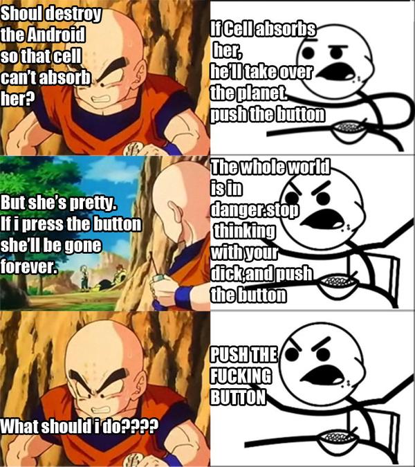 only dbz fans will know what's going on - meme